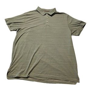 Puma Polo Short Sleeve Men's XL Green Striped Golf Outdoors Sports Casual